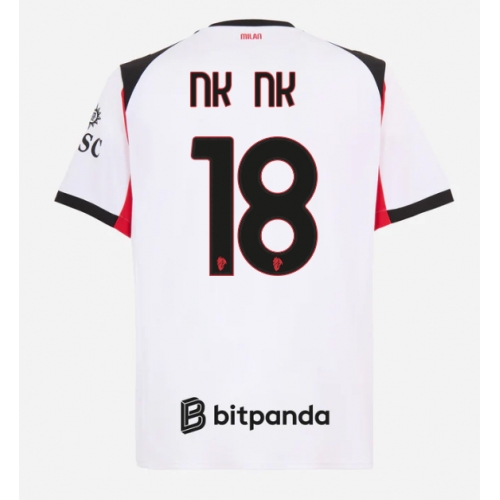 Billige Fotballdrakt AC Milan Christopher Nkunku #18 Replika Bortedrakt 2025-26 Kortermet Billige Fotballdrakt AC Milan Christopher Nkunku #18 Replika Bortedrakt 2025-26 Kortermet